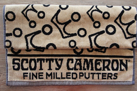 Scotty Cameron Gold and Black 3 Point Crown Towel