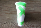 White and Lime Green Industrial Circle T