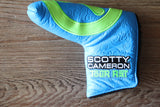 Scotty Cameron Blue and Lime Industrial Circle T Tour Rat Headcover
