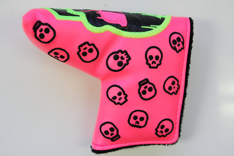 SWAG Golf Neon Pink Dripping Skull Headcover